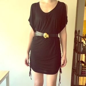 Black Open Shoulder Dress